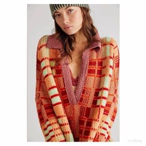 NEW Free People Ruben Sweater Autumn Sunset Combo Size Medium